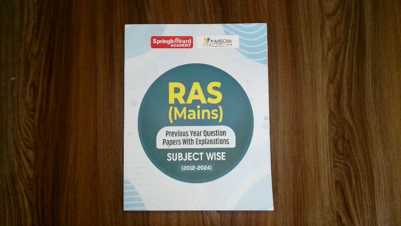 RAS (Mains) Previous Year Question Papers With Explanations (2012-2024) Subject Wise