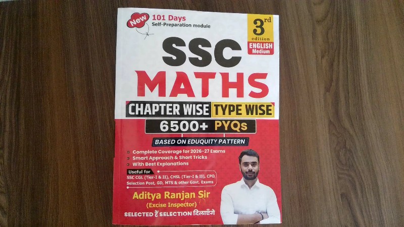 SSC MATHS Chapter Wise Type Wise 6500+ PYQs – 3rd Edition (English Medium)